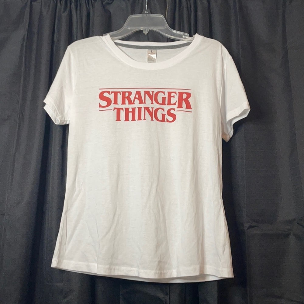White Short-Sleeved Stranger Things T-Shirt